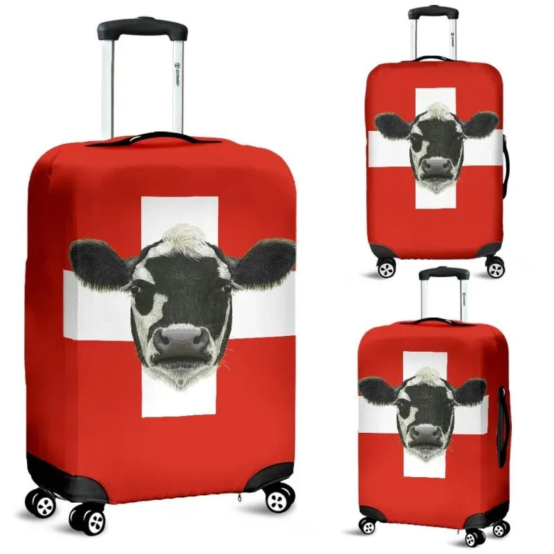 Switzerland Cow Luggage Cover RLT13 - Wonder Print Shop