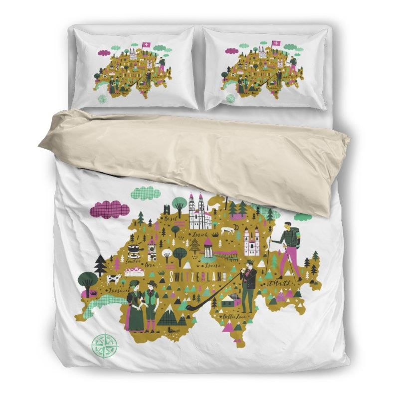 Switzerland Things Bedding Sets RLT13 - Wonder Print Shop