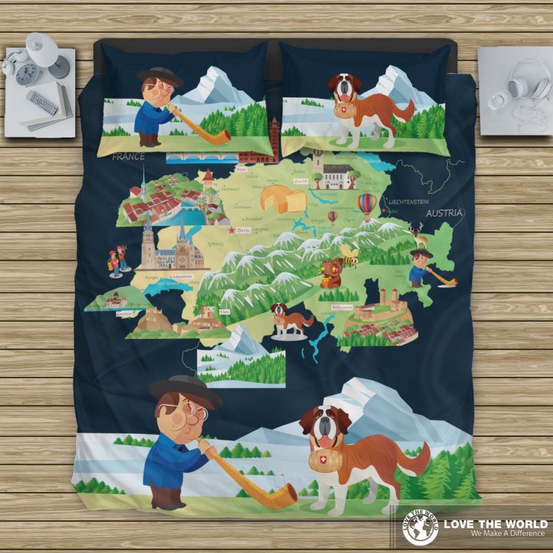 Switzerland Symbols Bedding Set RLT13 - Wonder Print Shop