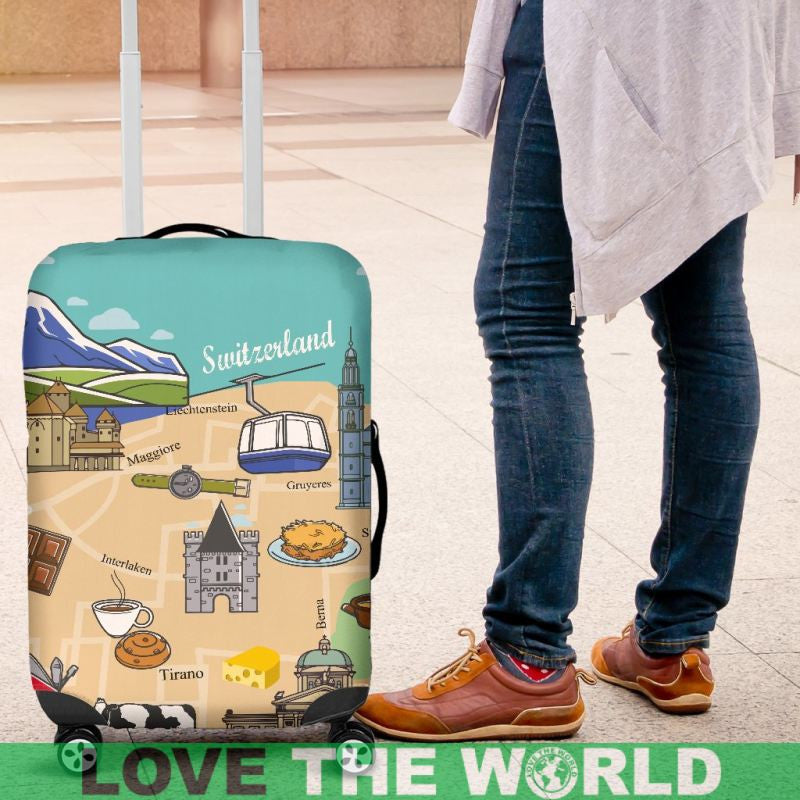 Switzerland Travel Luggage Cover RLT13 - Wonder Print Shop