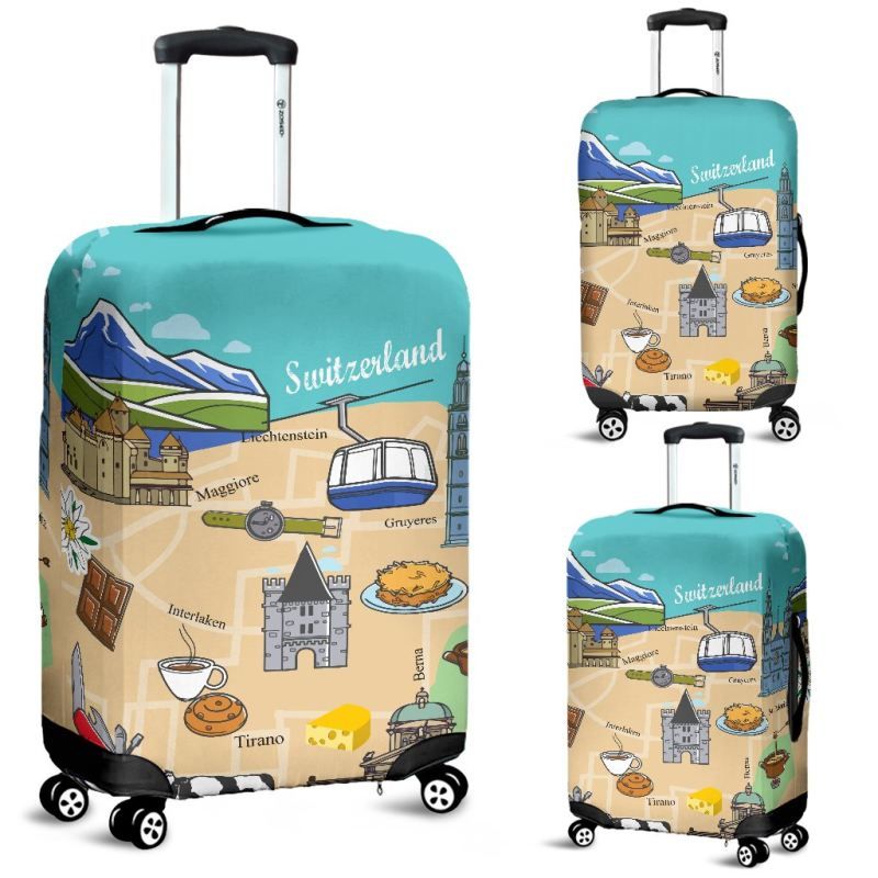 Switzerland Travel Luggage Cover RLT13 - Wonder Print Shop