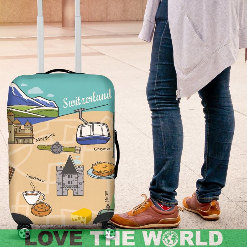 Switzerland Travel Luggage Cover RLT13 - Wonder Print Shop