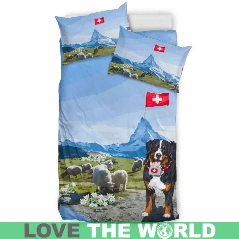 Switzerland Bedding Set Swiss Mountain Dog RLT13 - Wonder Print Shop