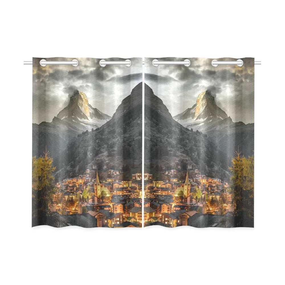 Zermatt Switzerland Window Curtain RLT13 - Wonder Print Shop