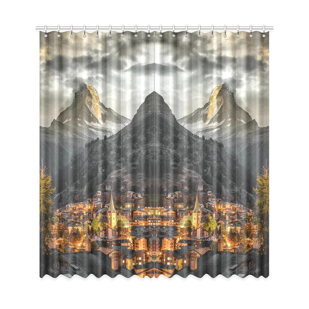 Zermatt Switzerland Window Curtain RLT13 - Wonder Print Shop