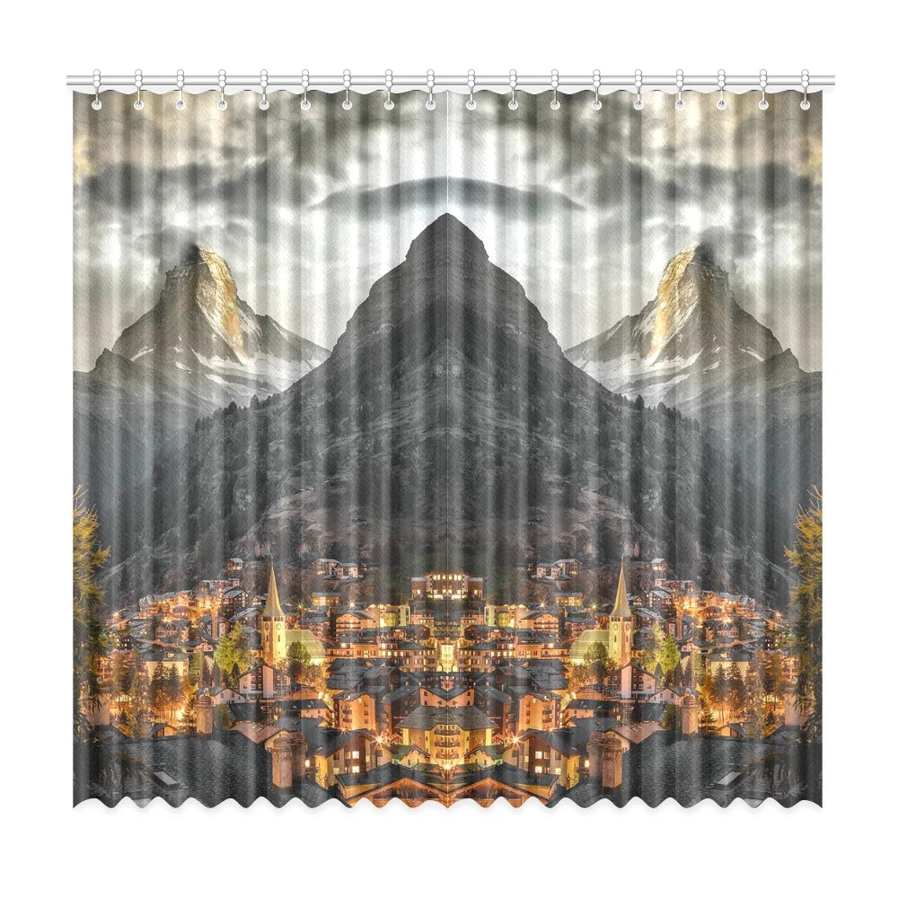 Zermatt Switzerland Window Curtain RLT13 - Wonder Print Shop