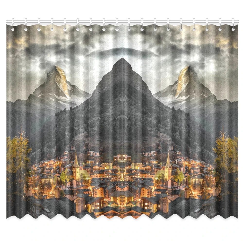 Zermatt Switzerland Window Curtain RLT13 - Wonder Print Shop