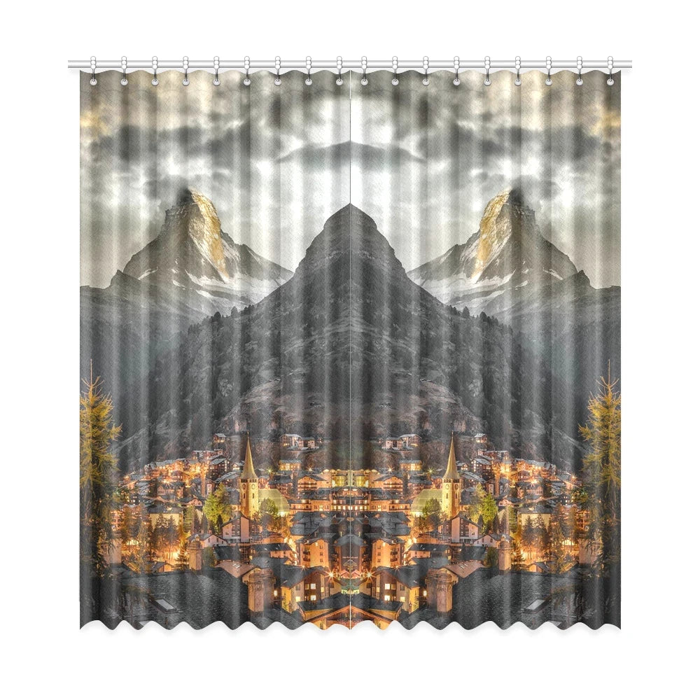 Zermatt Switzerland Window Curtain RLT13 - Wonder Print Shop