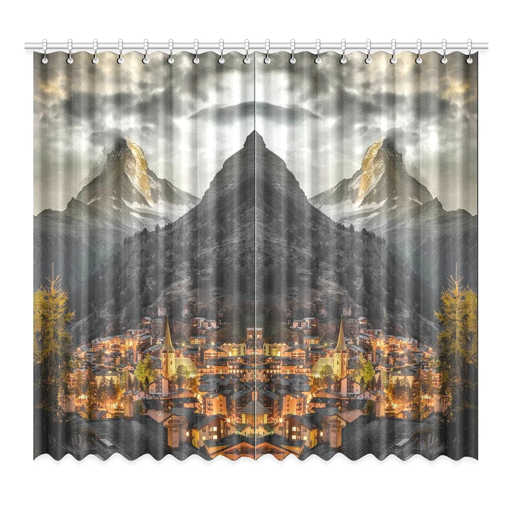 Zermatt Switzerland Window Curtain RLT13 - Wonder Print Shop