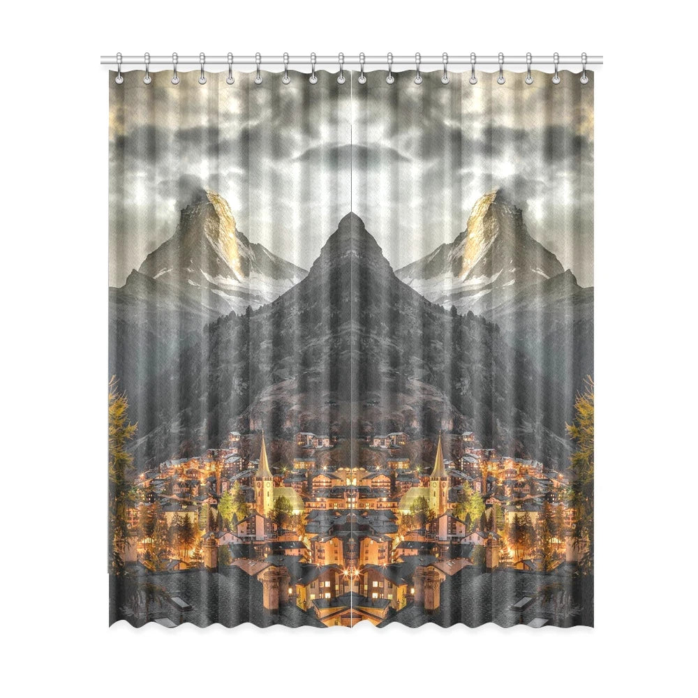 Zermatt Switzerland Window Curtain RLT13 - Wonder Print Shop