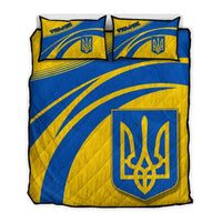 Ukraine Coat Of Arms Quilt Bed Set Cricket RLT7 - Wonder Print Shop