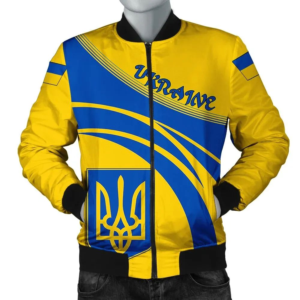Ukraine Coat Of Arms Men Bomber Jacket Cricket RLT7 - Wonder Print Shop