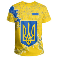Ukraine Christmas Coat Of Arms T Shirt X Style RLT7 - Wonder Print Shop
