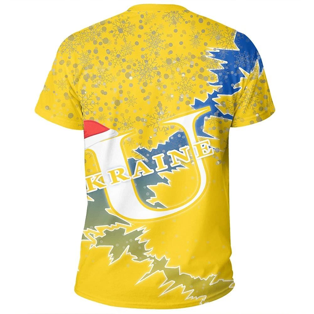 Ukraine Christmas Coat Of Arms T Shirt X Style RLT7 - Wonder Print Shop