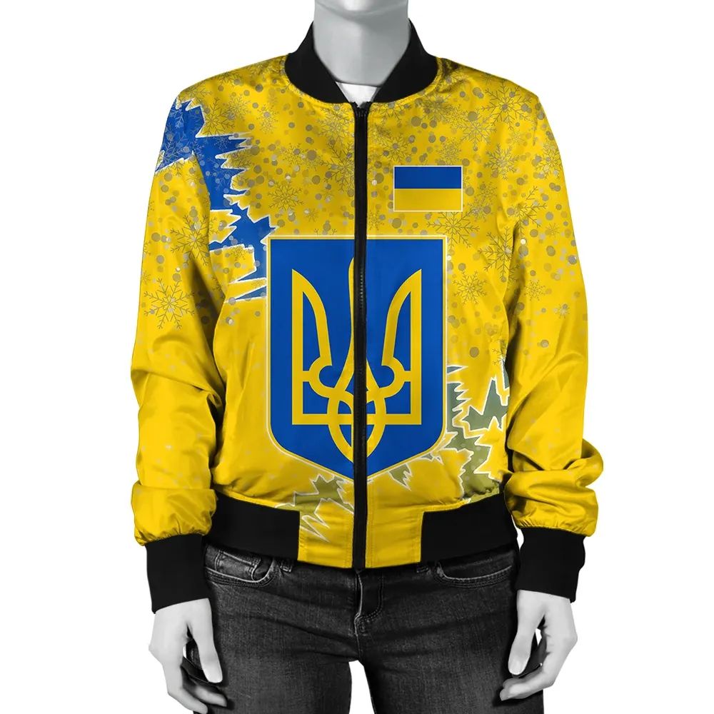 ukraine-christmas-coat-of-arms-women-bomber-jacket-x-style