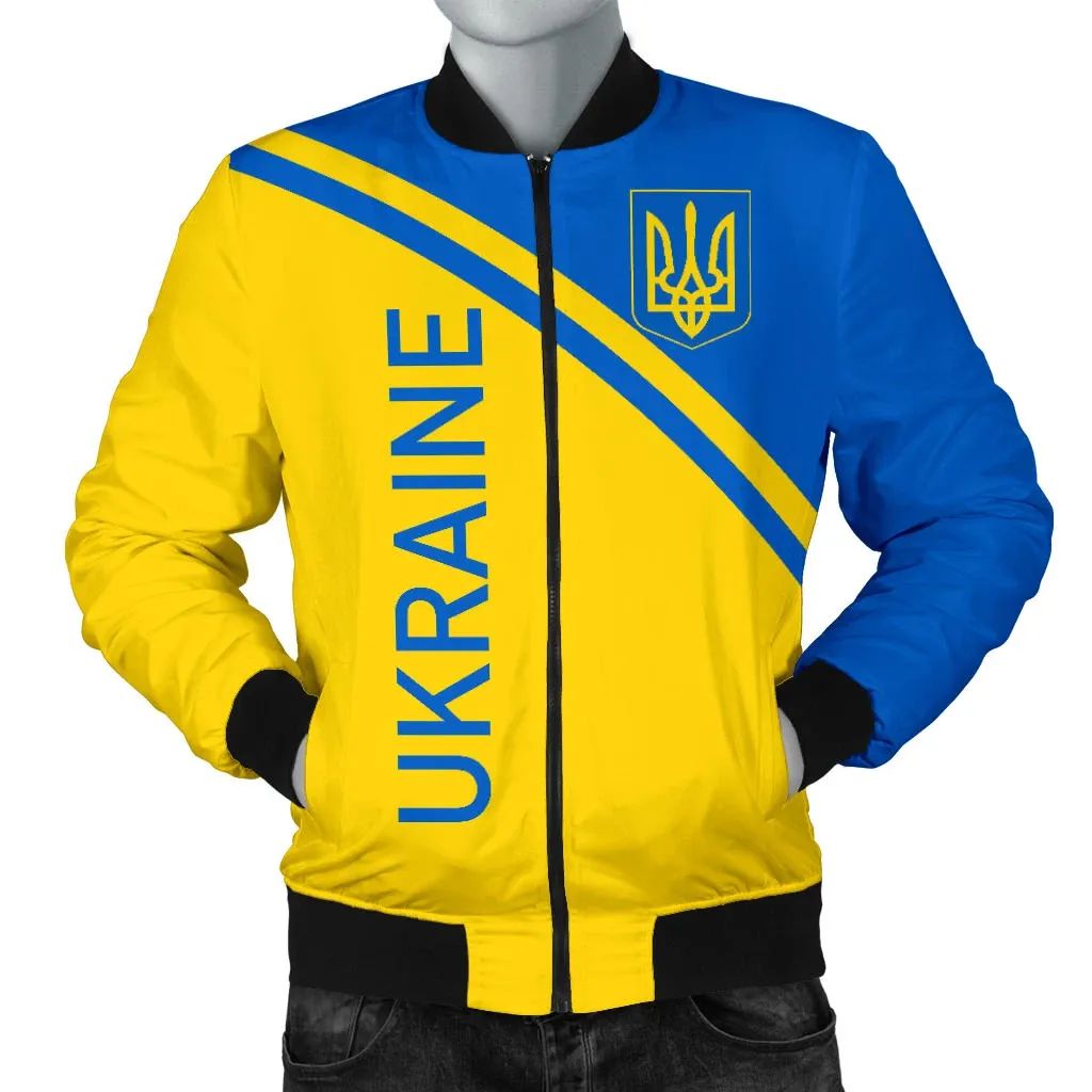 Ukraine Men's Bomber Jacket Curve Version RLT7 - Wonder Print Shop