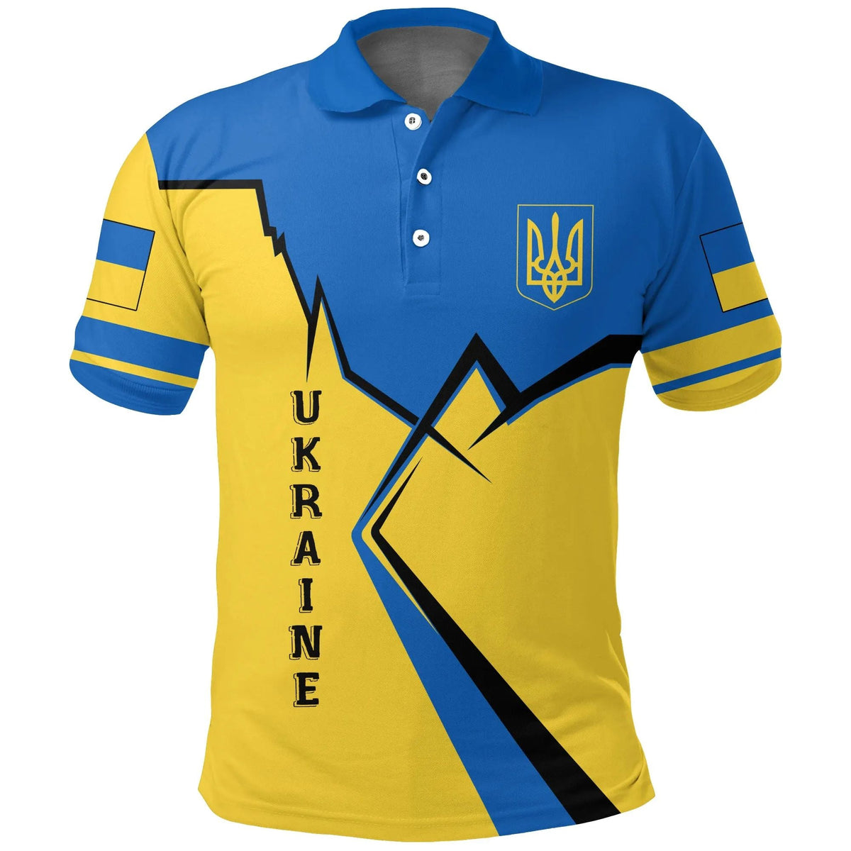 Ukraine Polo Shirt Lightning RLT7 - Wonder Print Shop