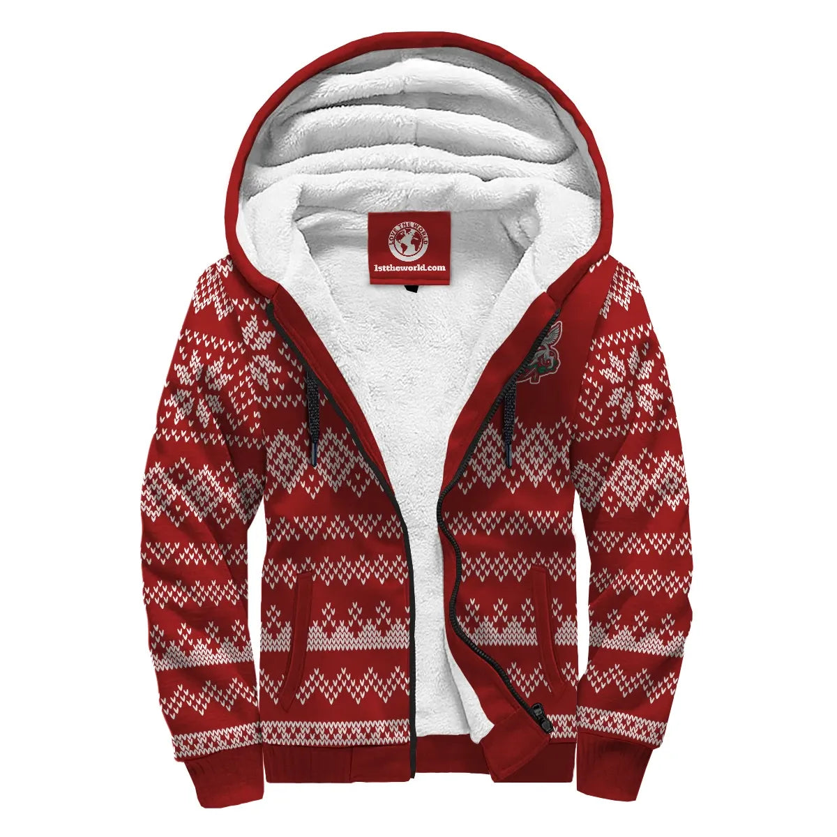 Latvia Christmas Sherpa Hoodie Women's/Men's RLT6 - Wonder Print Shop