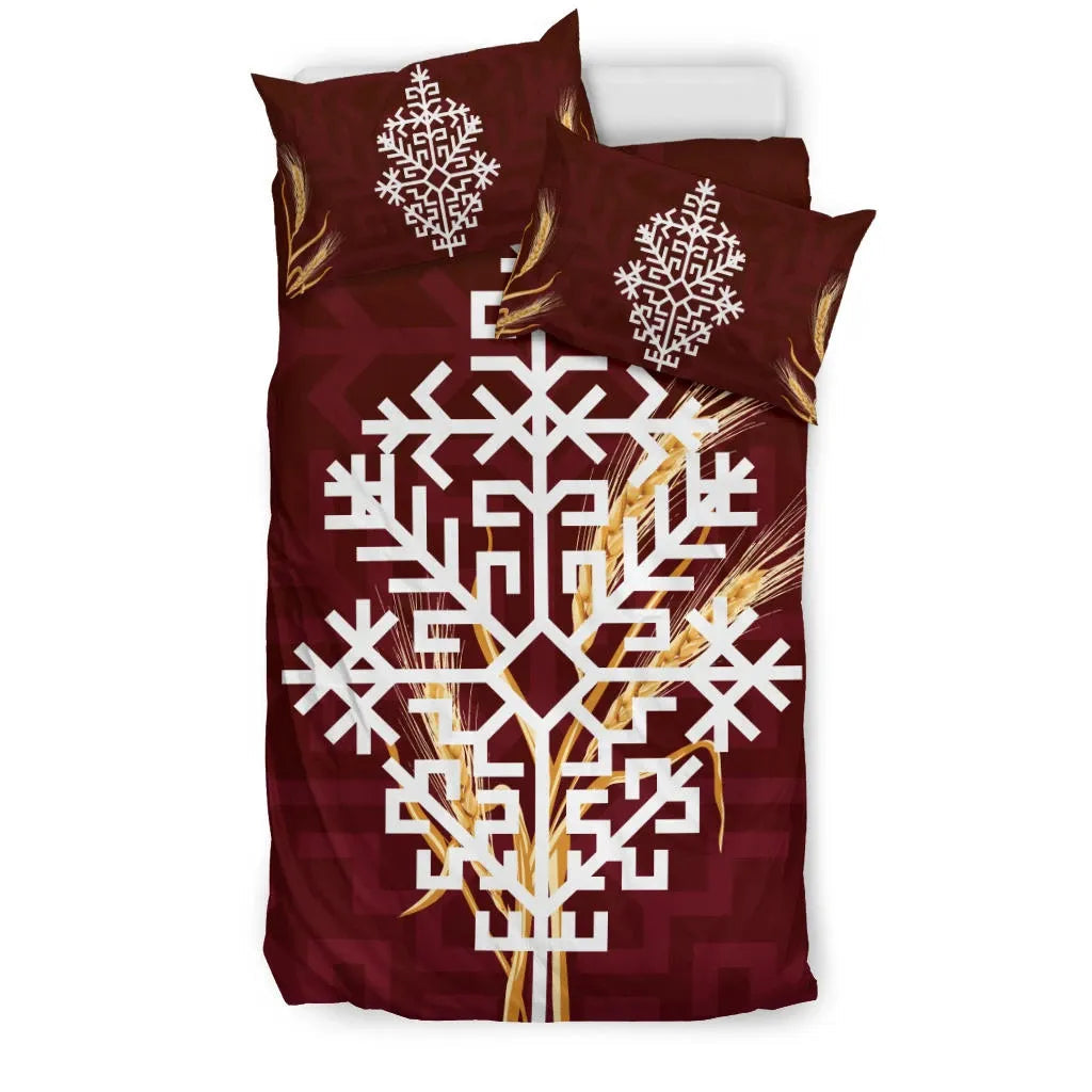 Latvia Folk Sign Austras Koks Bedding Set RLT6 - Wonder Print Shop