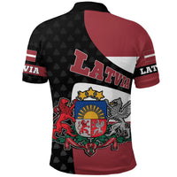 Latvia Polo Shirt Flag and Valknut Symbols RLT6 - Wonder Print Shop