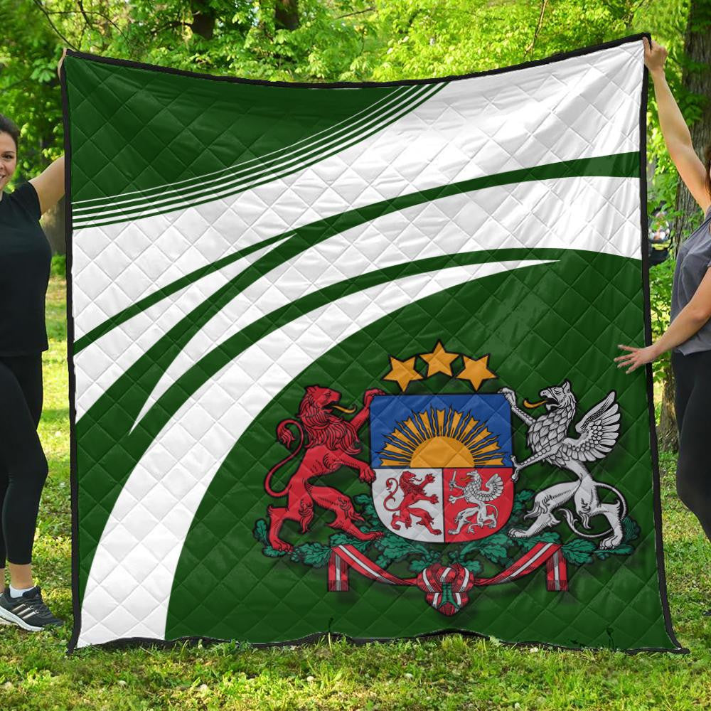 Latvia Coat Of Arms Premium Quilt Cricket RLT6 - Wonder Print Shop