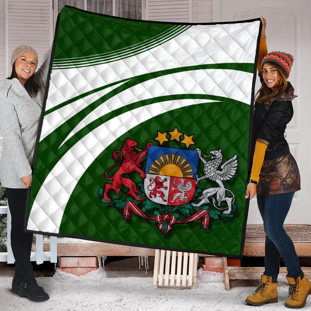 Latvia Coat Of Arms Premium Quilt Cricket RLT6 - Wonder Print Shop
