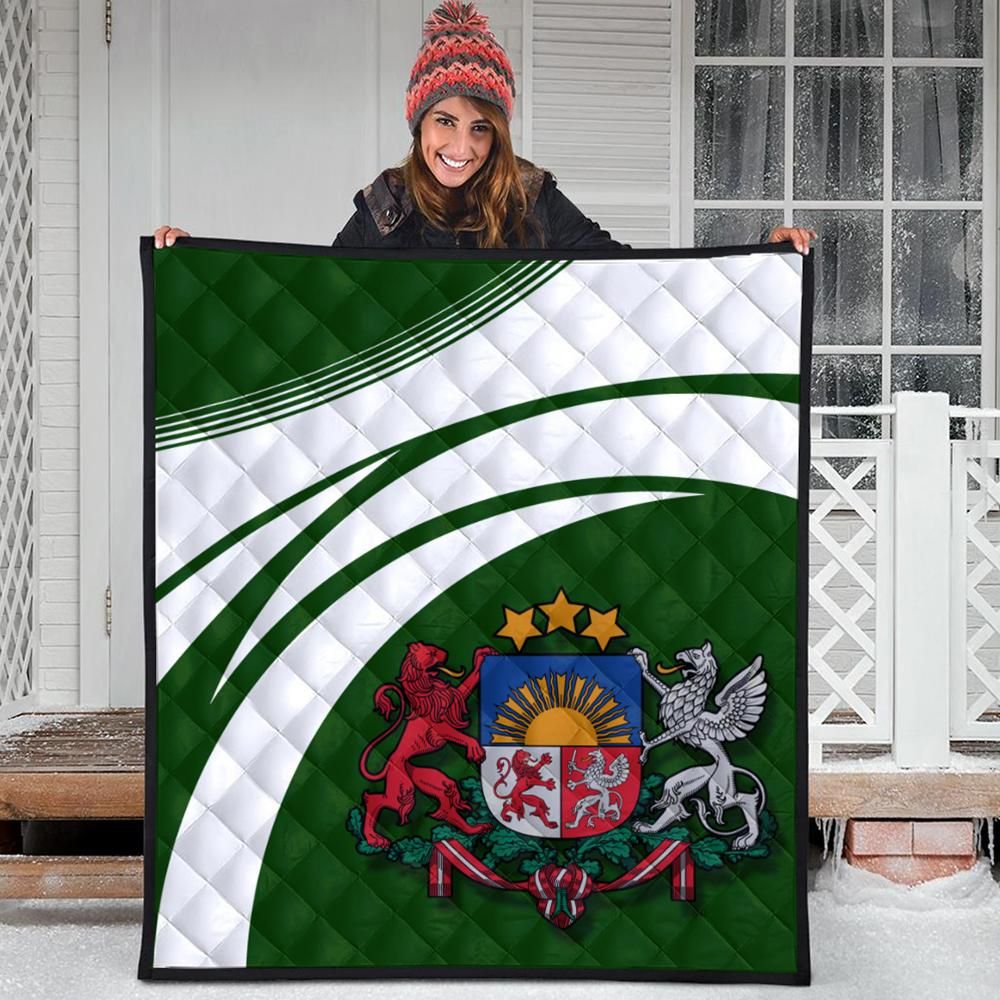 Latvia Coat Of Arms Premium Quilt Cricket RLT6 - Wonder Print Shop