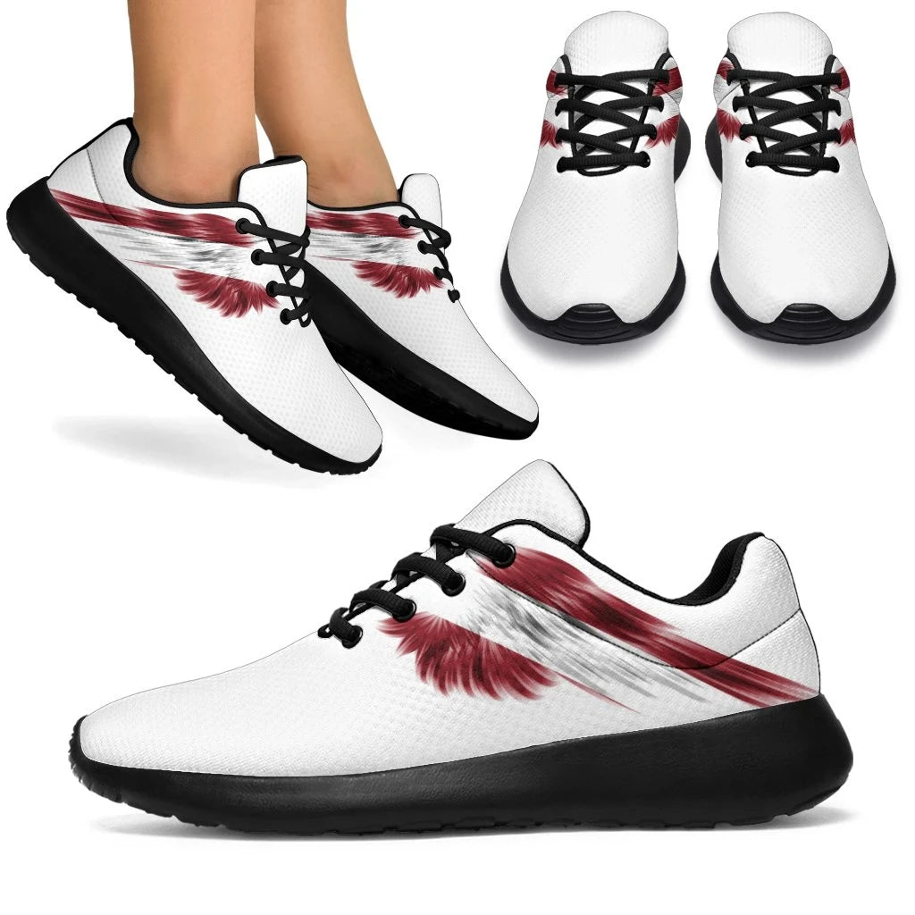 Latvia Sneakers Wings Flag Women's/Men's RLT6 - Wonder Print Shop