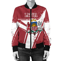 Latvia Women's Bomber Jacket - Latvia Pride RLT6 - Wonder Print Shop