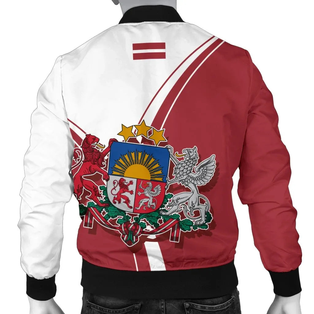 Latvia Men's Bomber Jacket - Latvian Pride RLT6 - Wonder Print Shop