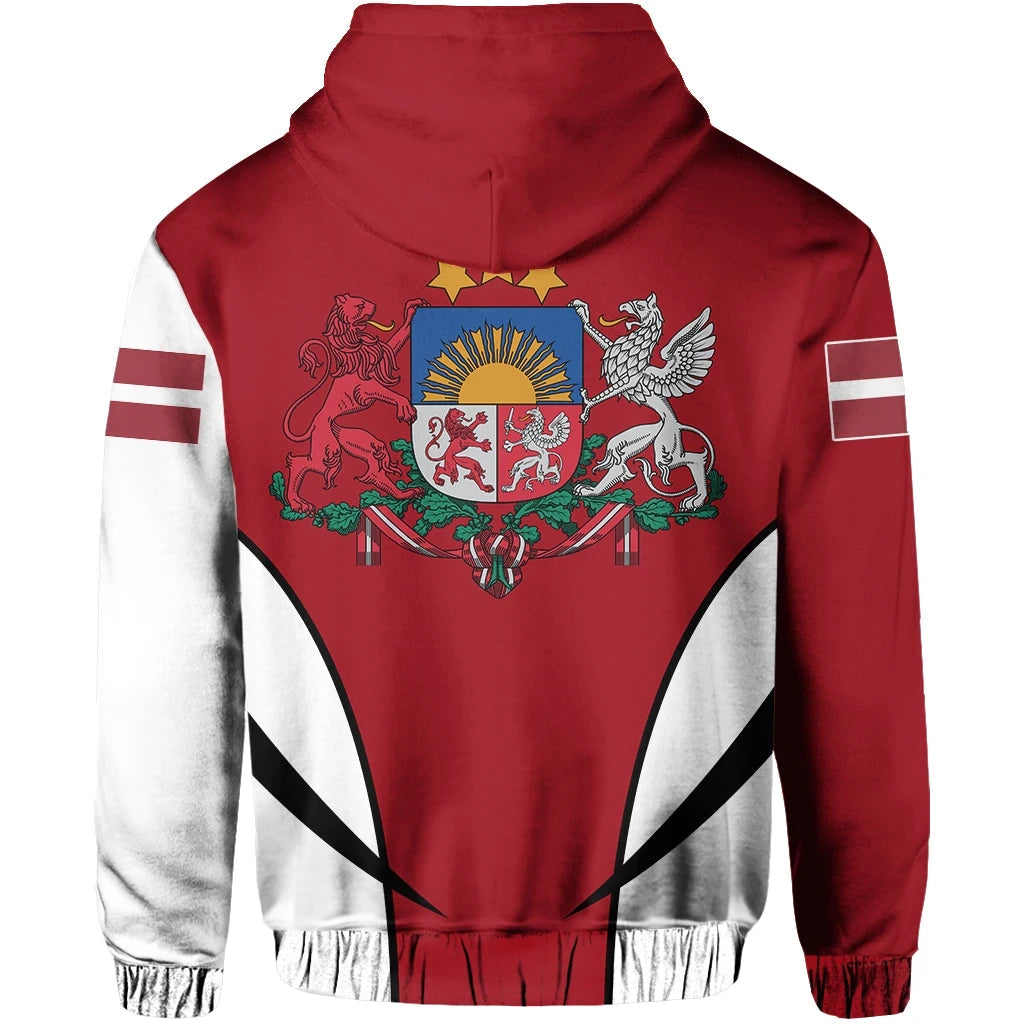 Latvija Latvia Active Hoodie RLT6 - Wonder Print Shop