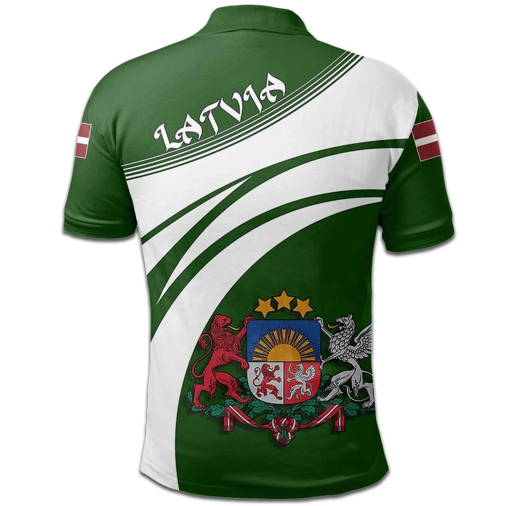 Latvia Polo Shirt Coat Of Arms Cricket Style RLT6 - Wonder Print Shop