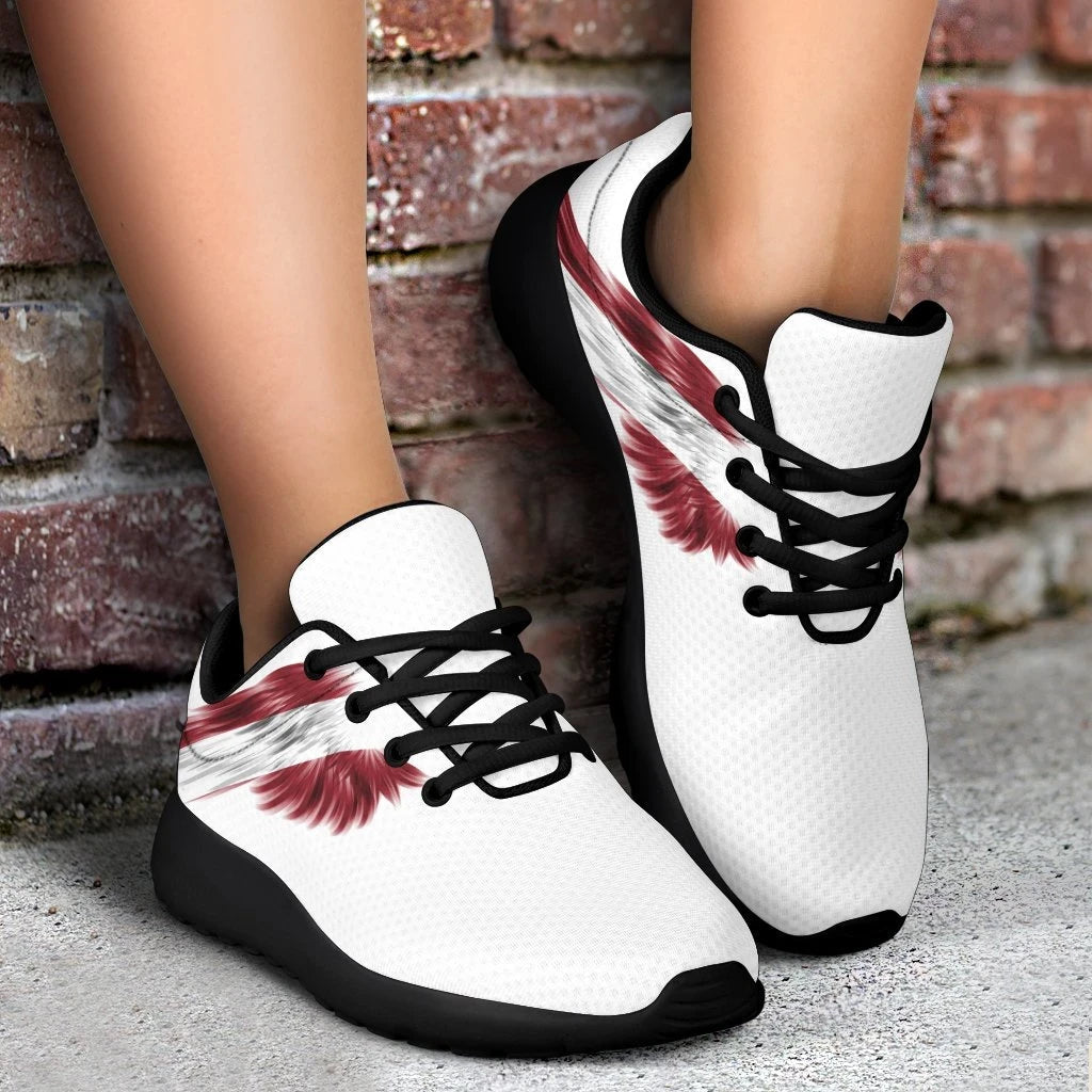 Latvia Sneakers Wings Flag Women's/Men's RLT6 - Wonder Print Shop