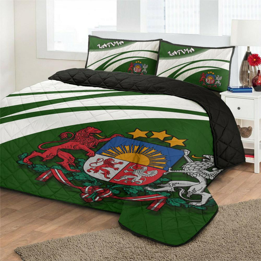 Latvia Coat Of Arms Quilt Bed Set Cricket RLT6 - Wonder Print Shop