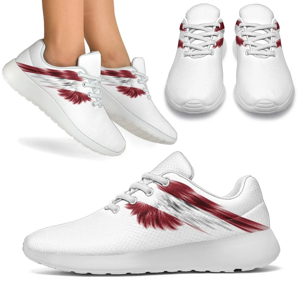 Latvia Sneakers Wings Flag Women's/Men's RLT6 - Wonder Print Shop