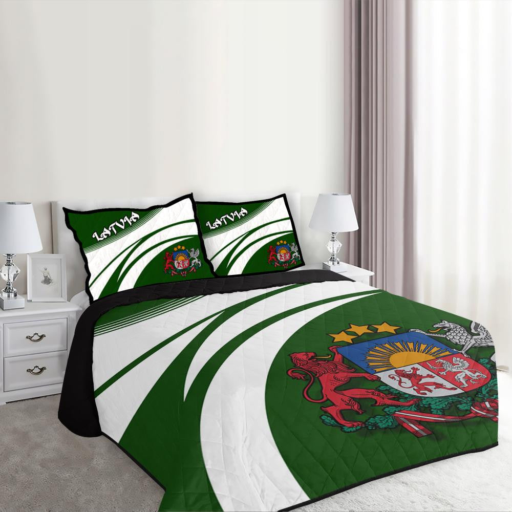 Latvia Coat Of Arms Quilt Bed Set Cricket RLT6 - Wonder Print Shop