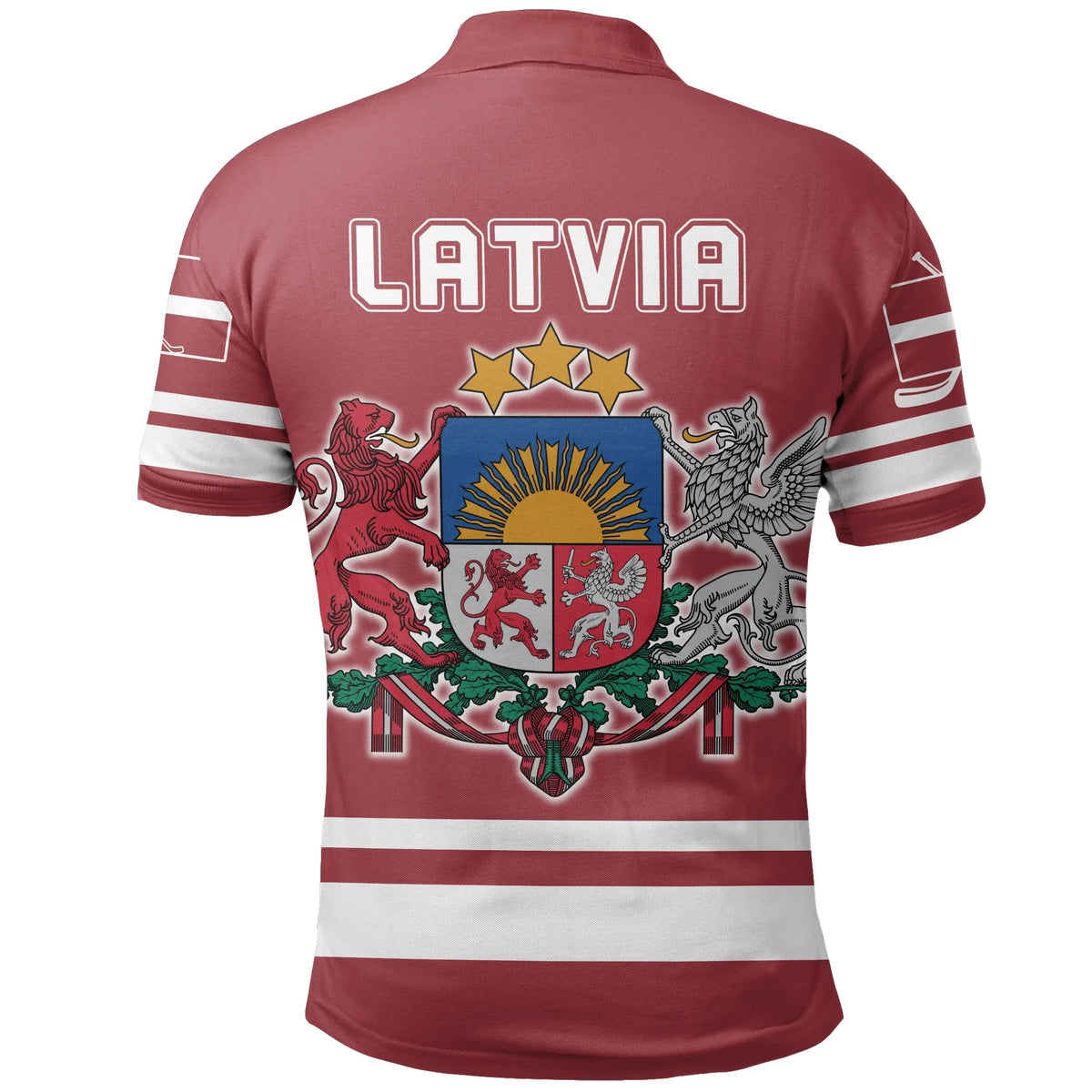 Latvia Hockey Polo Shirt RLT6 - Wonder Print Shop