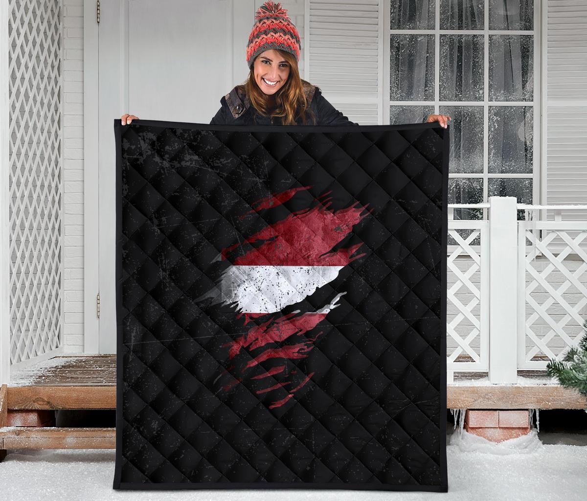 Latvia In Me Premium Quilt - Special Grunge Style RLT6 - Wonder Print Shop