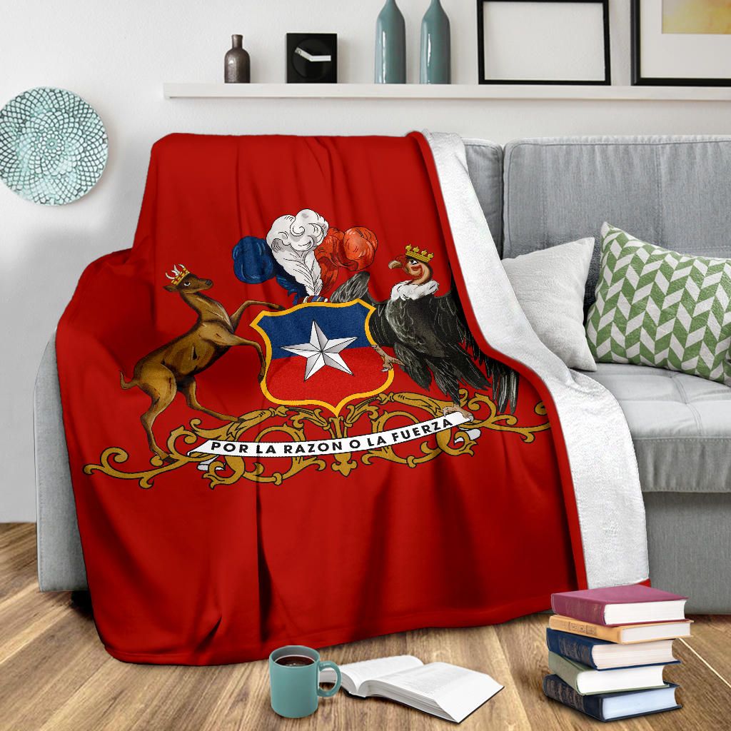 Chile Premium Blanket Special Coat of Arms RLT7 - Wonder Print Shop
