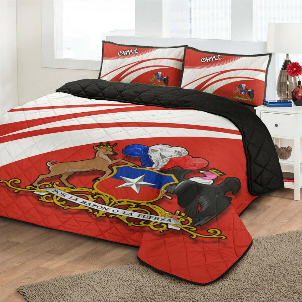 Chile Coat Of Arms Quilt Bed Set Cricket RLT7 - Wonder Print Shop