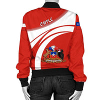 Chile Coat Of Arms  Women Bomber Jacket Sticket RLT7 - Wonder Print Shop