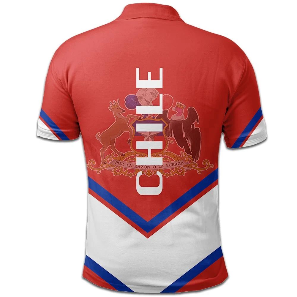 Chile Coat Of Arms Polo Lucian Style RLT7 - Wonder Print Shop