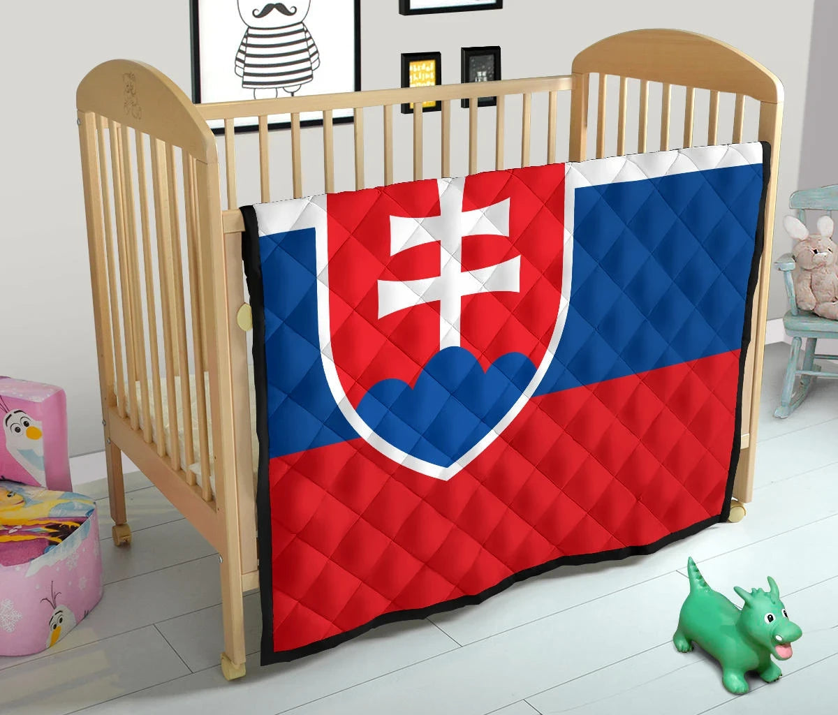 Slovakia Flag Premium Quilt RLT13 - Wonder Print Shop