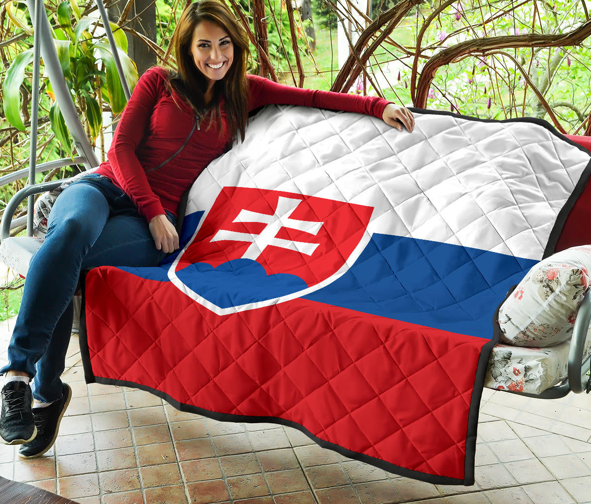 Slovakia Flag Premium Quilt RLT13 - Wonder Print Shop