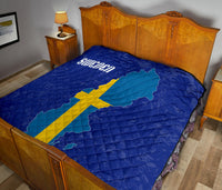 Sweden Map Premium Quilt RLT7 - Wonder Print Shop
