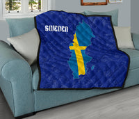 Sweden Map Premium Quilt RLT7 - Wonder Print Shop