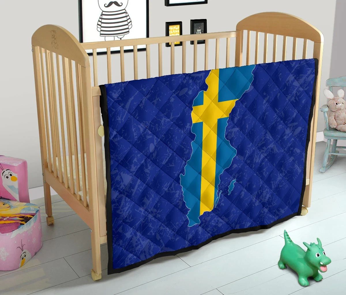 Sweden Map Premium Quilt RLT7 - Wonder Print Shop