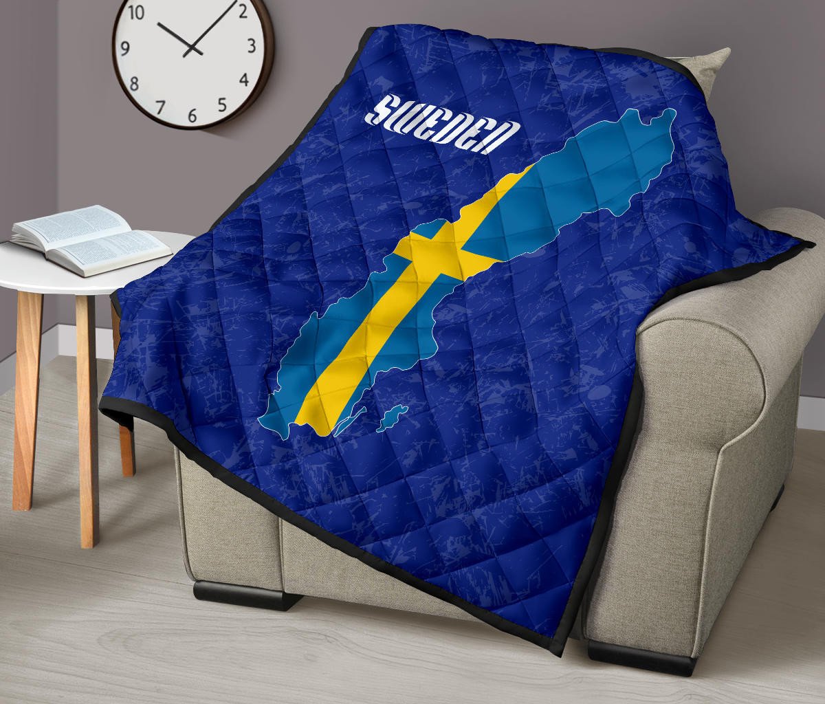 Sweden Map Premium Quilt RLT7 - Wonder Print Shop