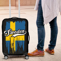 Sweden Grunge Flag Luggage Cover RLT7 - Wonder Print Shop