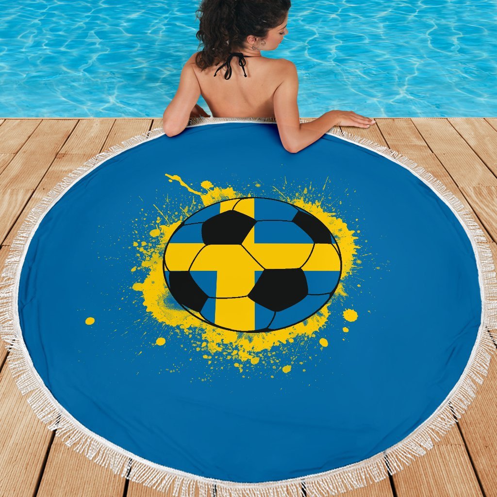Sweden Soccer Beach Blanket RLT7 - Wonder Print Shop